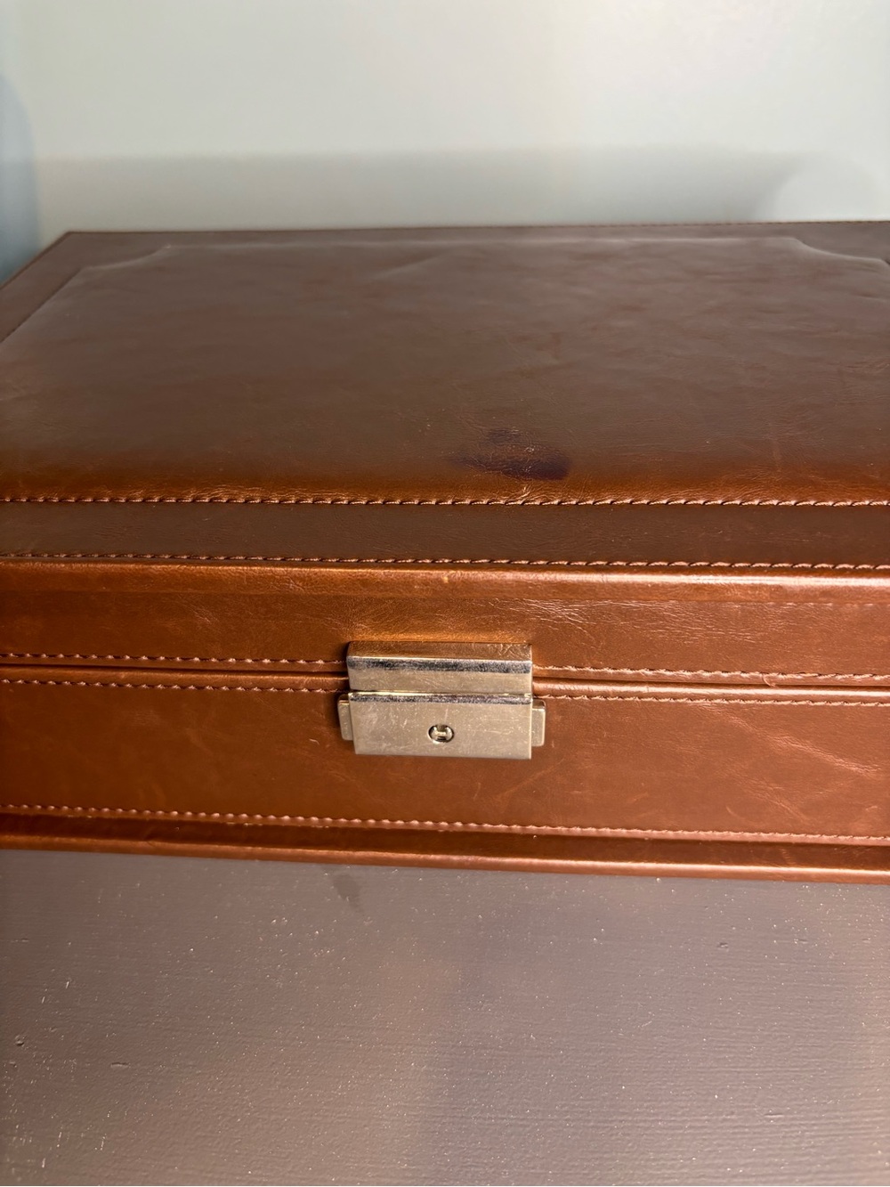 Vintage Leather Jewelry Box - Picture 8 of 8
